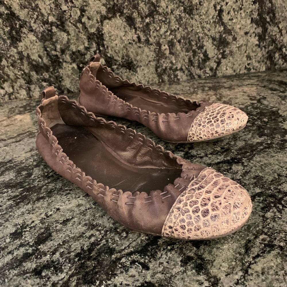 Grey Ballet slippers